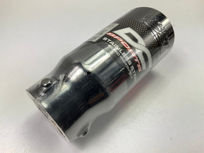 DC Sport EX1024 Performance Bolt-On Resonated Muffler Slant Tip, For 1.75''-2.5''