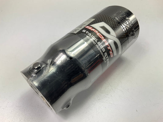 DC Sport EX1024 Performance Bolt-On Resonated Muffler Slant Tip, For 1.75''-2.5''