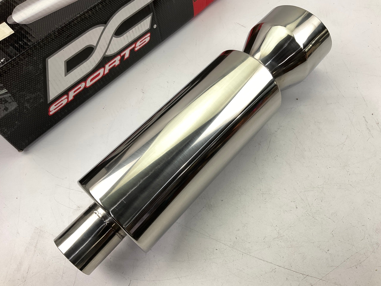 Dc Sport EX-5018 Bully Exhaust Muffler, 2'' Inlet, 4-1/4'' Outlet, 19'' Long