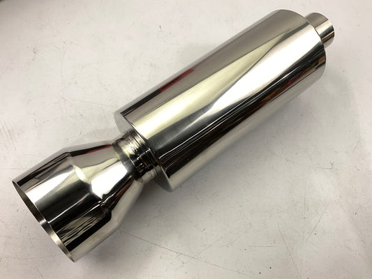 Dc Sport EX-5018 Bully Exhaust Muffler, 2'' Inlet, 4-1/4'' Outlet, 19'' Long