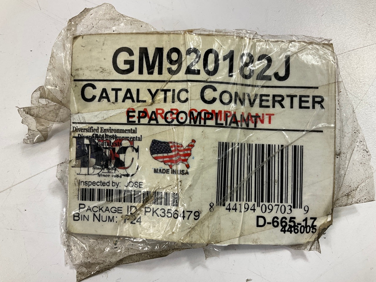 DEC GM920182J Catalytic Converter - CARB COMPLIANT - 1997-98 Grand Prix, Century