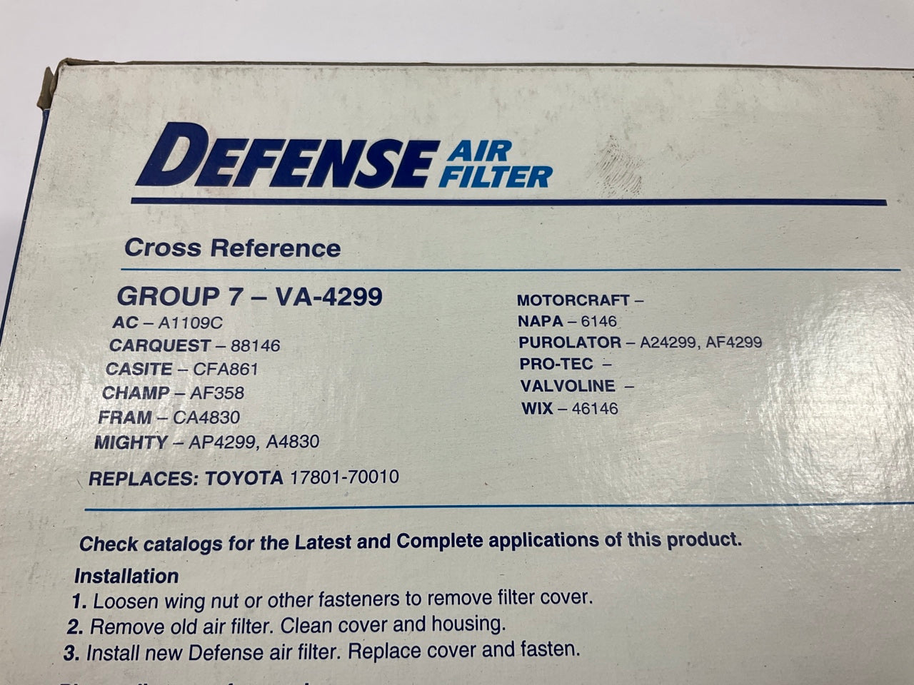 Defense DA2524 Engine Air Filter