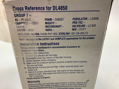 Defense DL4850 Engine Oil Filter