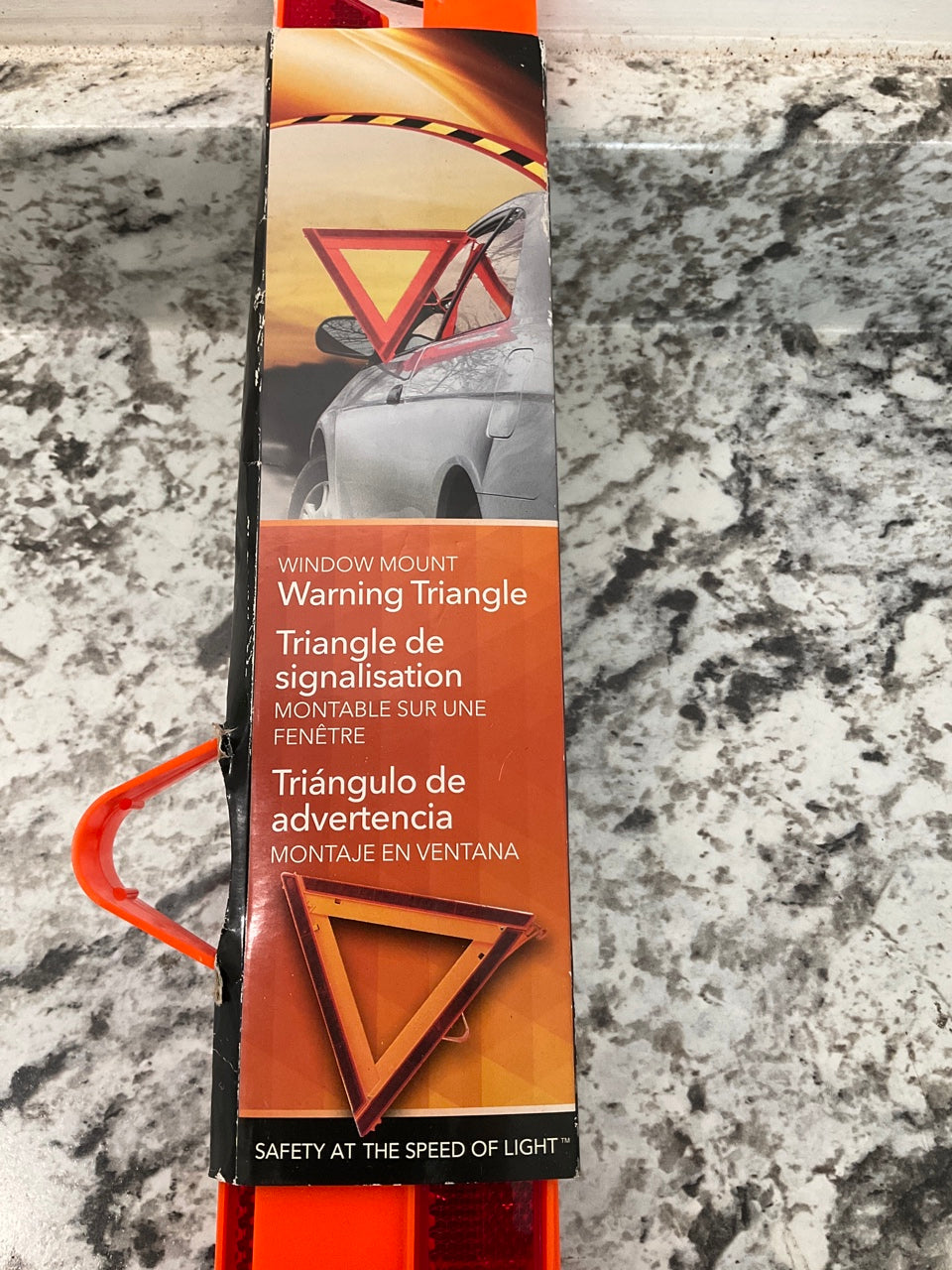 Deflecto 71-1711-55 15'' Safety Warning Triangle Window-Mounted, Folding Design