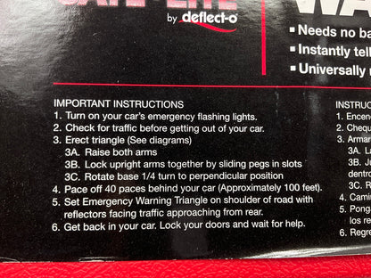 Deflecto 711 Early Warning Triangle Kit