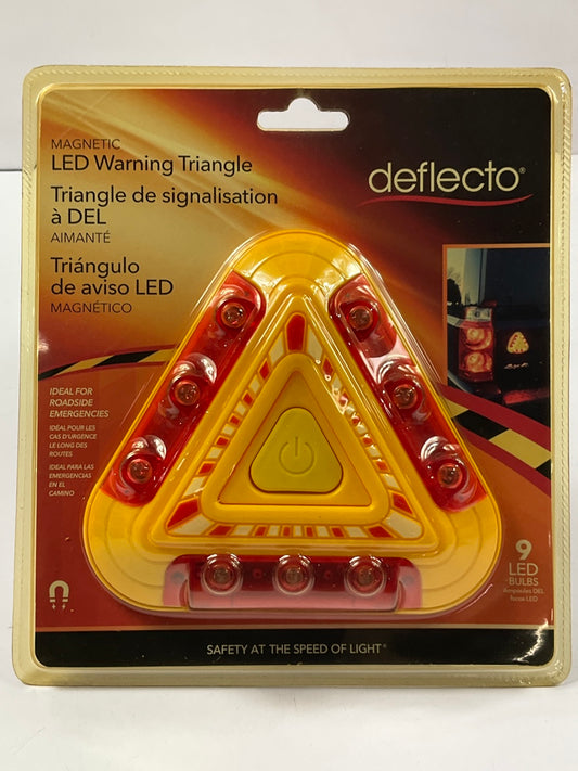 DEFLECTO 72-1109-01 LED Magnetic Mount Warnng Triangle (AAA Battery Powered)