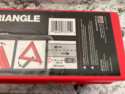 Deflecto Emergency Warning Triangle Safety Kit - (3) Triangles For Early Warning