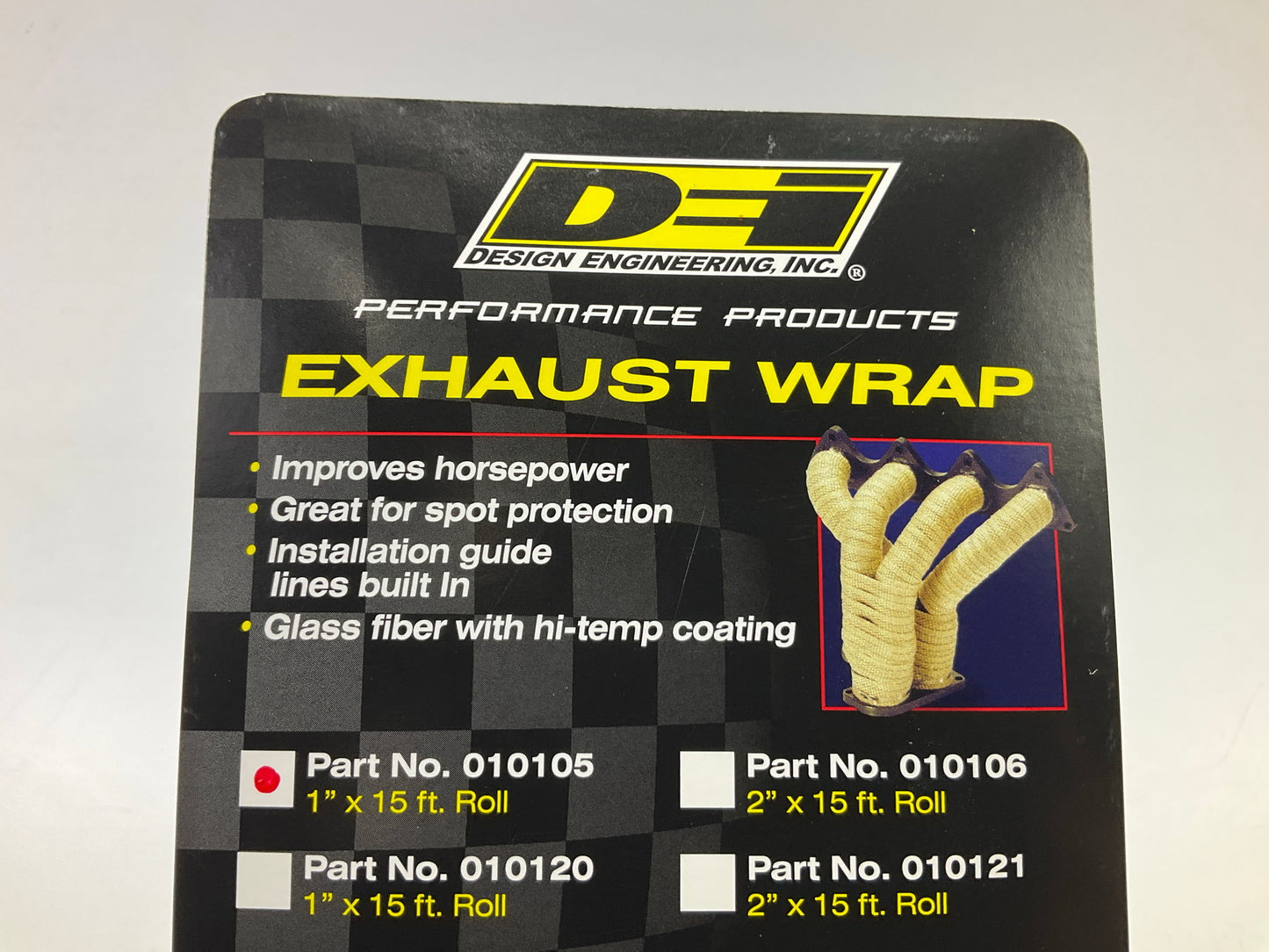 DEI 01010 Exhaust Header Heat Wrap - 15 Feet Long Roll X 1 Inch Wide