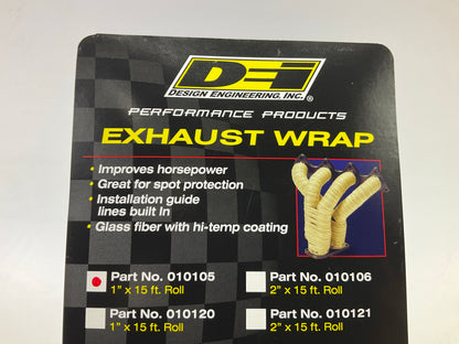 DEI 01010 Exhaust Header Heat Wrap - 15 Feet Long Roll X 1 Inch Wide