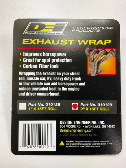 DEI 010129 Titanium Exhaust Header Pipe Heat Wrap 2'' X 15' Roll 2500°F, Hi Temp