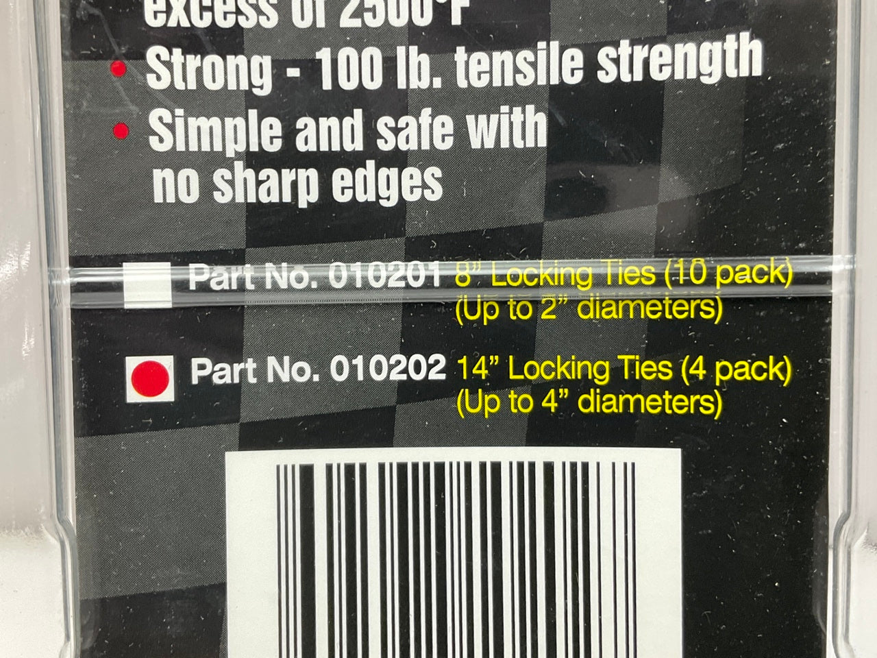 DEI 010202 Stainless-Steel Locking Ties - 14'' 4-Pack