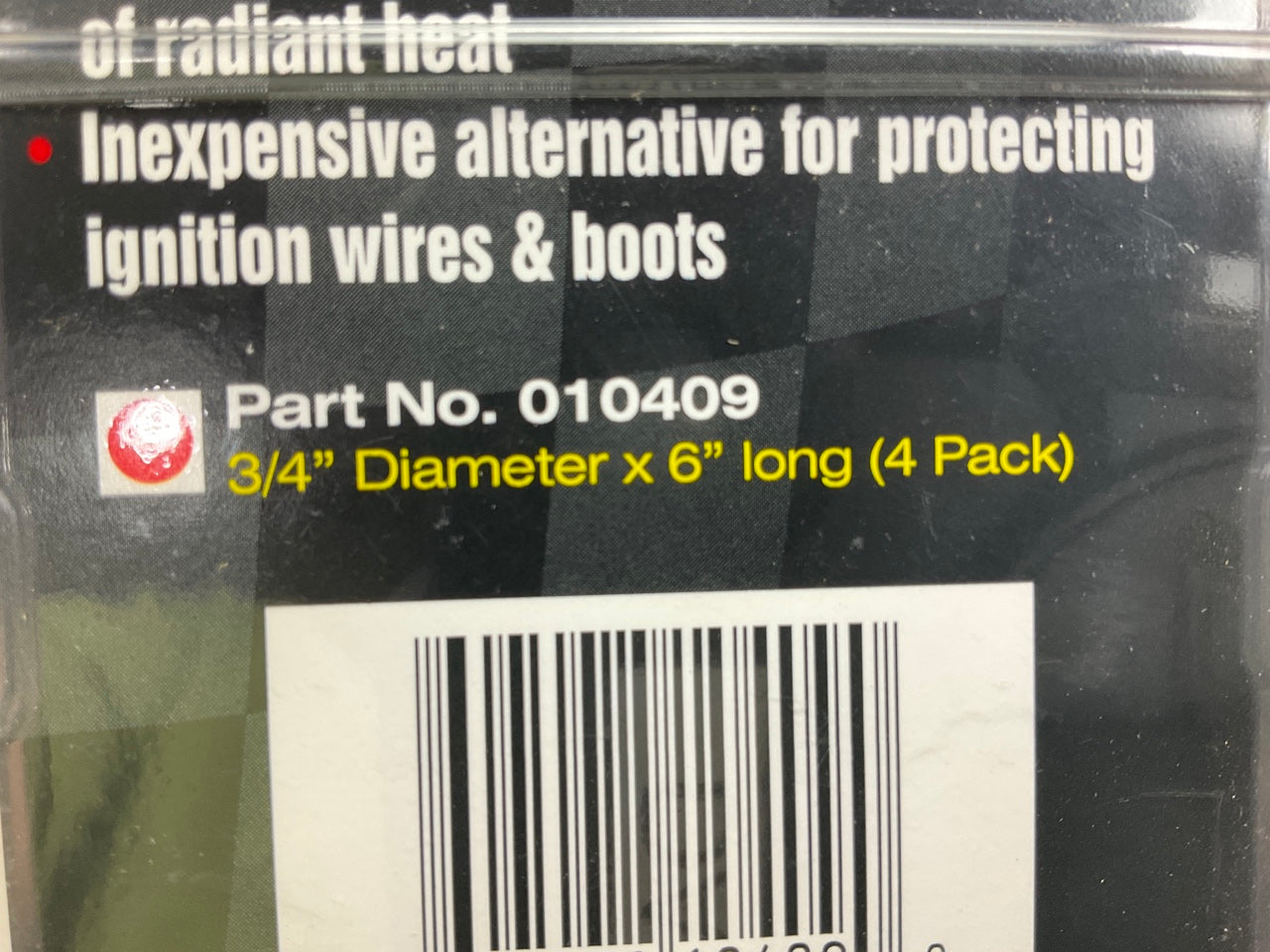 DEI 010409 3/4'' X 6'' Aluminized Spark Plug Wire Sheath Protection Boots Set Of 4
