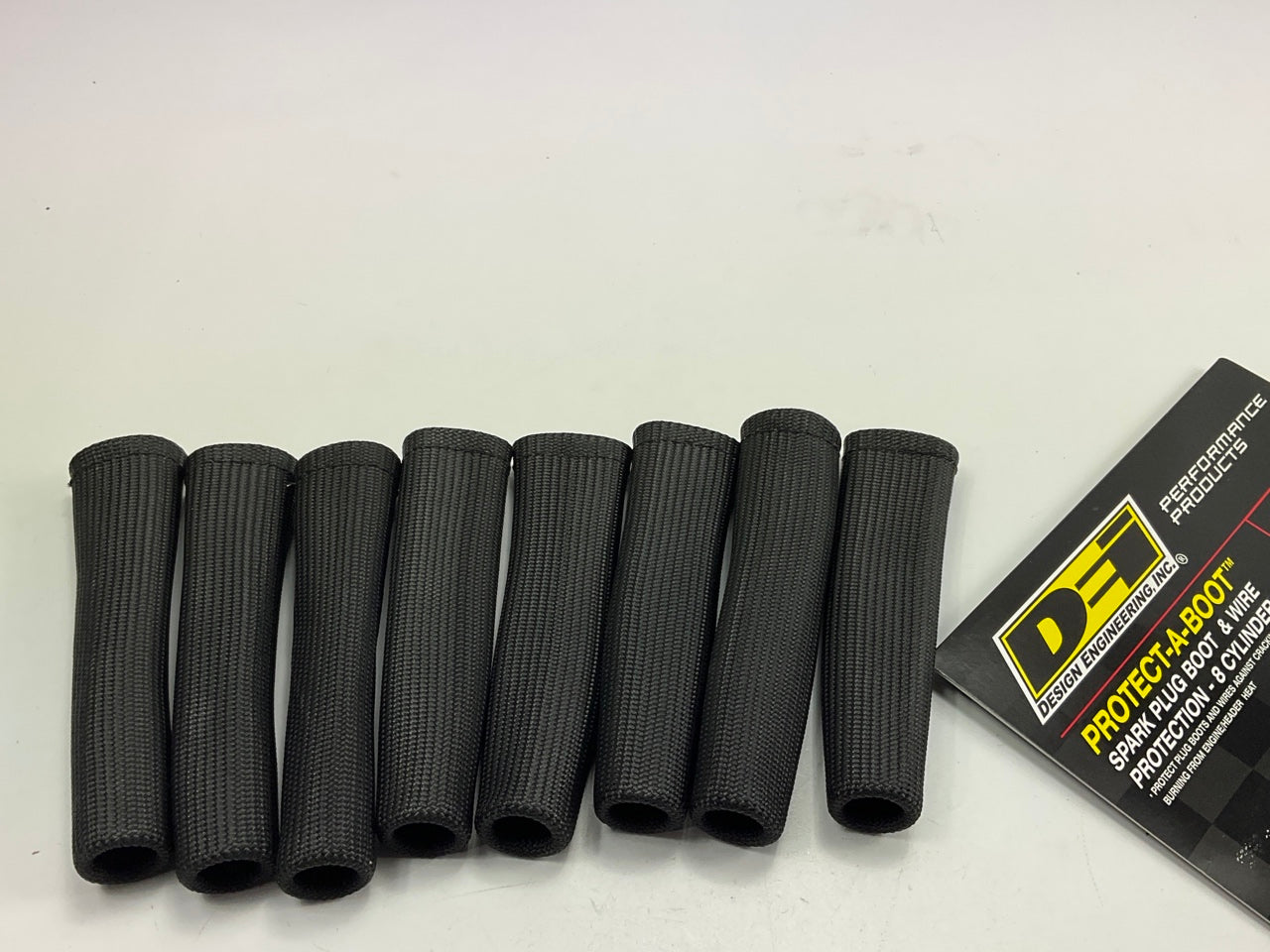 DEI 010512 Black 6'' Spark Plug Ignition Boot Heat Protector Sleeves (Pack Of 8)