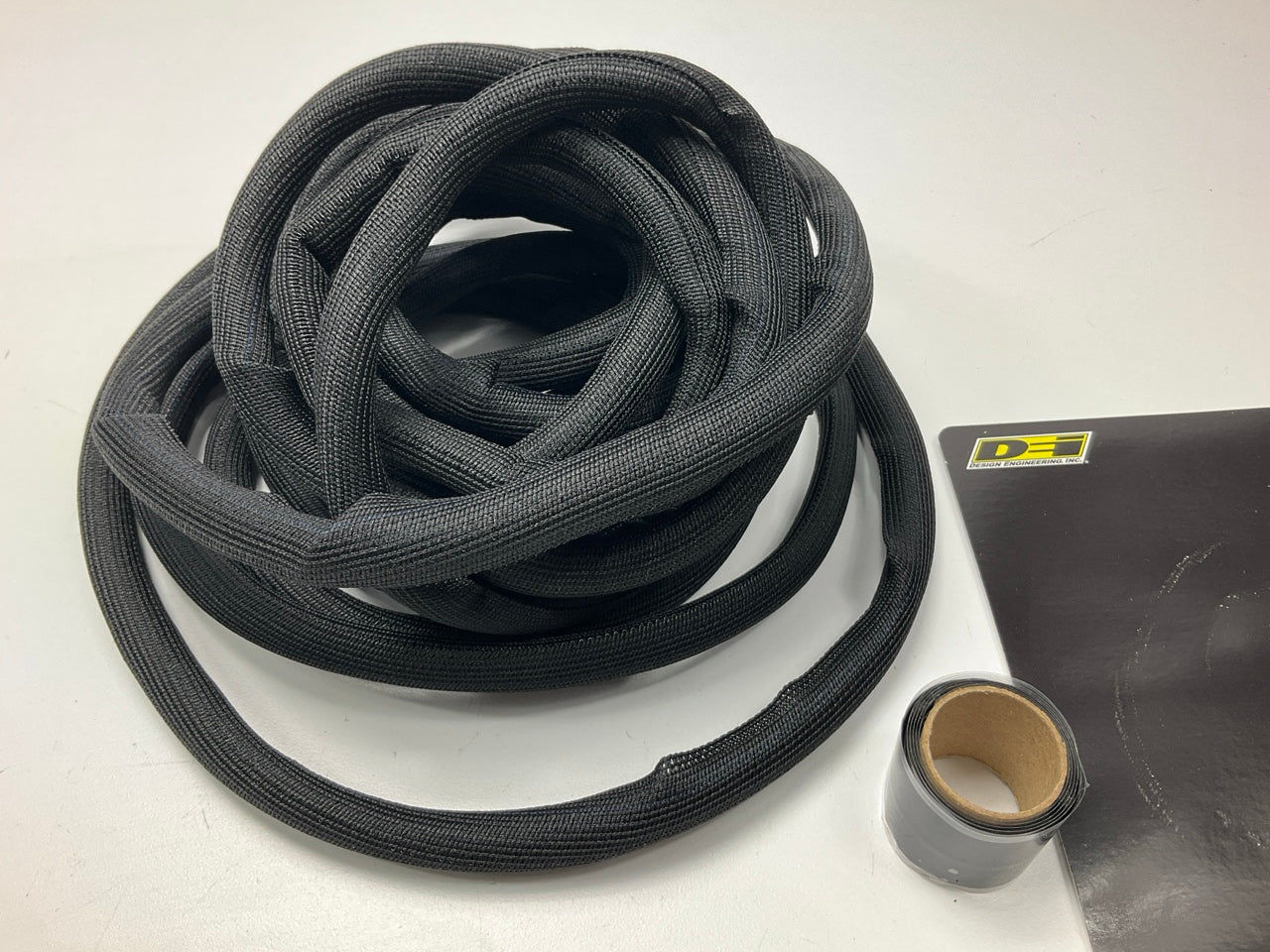 DEI 010652 Easy Loom Split Wire Sleeving 3/8'' (10mm) X 20' W/ 2' Silicone Tape