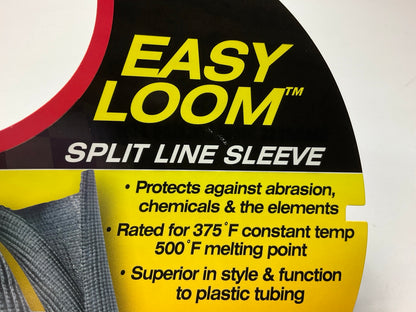 DEI 010652 Easy Loom Split Wire Sleeving 3/8'' (10mm) X 20' W/ 2' Silicone Tape