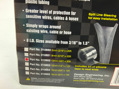 DEI 010652 Easy Loom Split Wire Sleeving 3/8'' (10mm) X 20' W/ 2' Silicone Tape