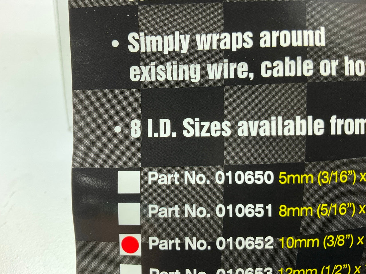 DEI 010652 Easy Loom Split Wire Sleeving 3/8'' (10mm) X 20' W/ 2' Silicone Tape