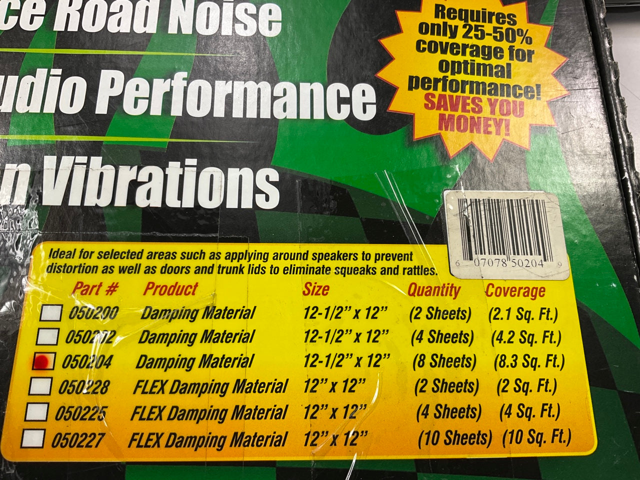DEI 050204 Vibration Sound Dampening Material Boom Mat 12''x12.5'',  8-Pack