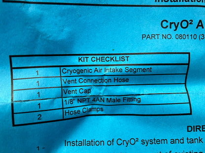 DEi Cry02 Cryogenic Air Intake Intercooler Pipe Cooler Kit 3'' Up To 10°C Cooler