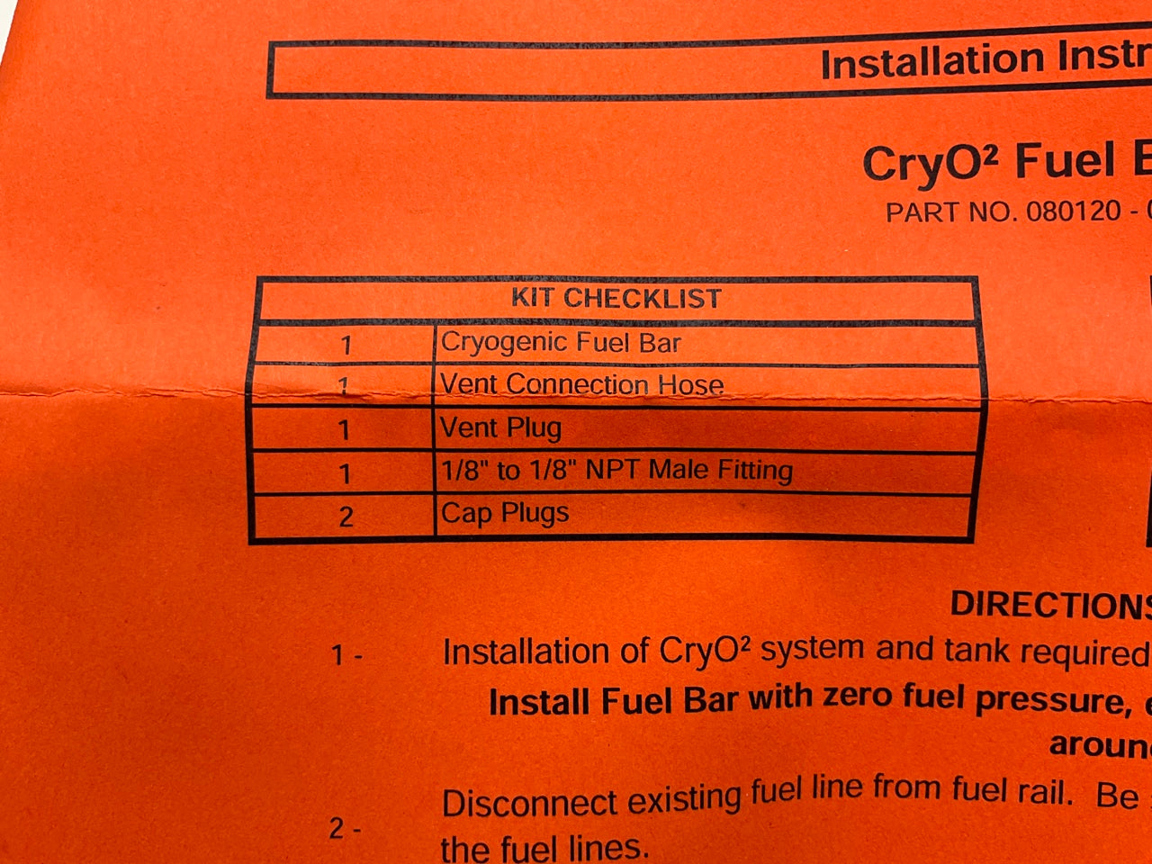 Design Engineering DEI 080120 CryO2 CO2 Cooling Fuel Bar, -6 AN