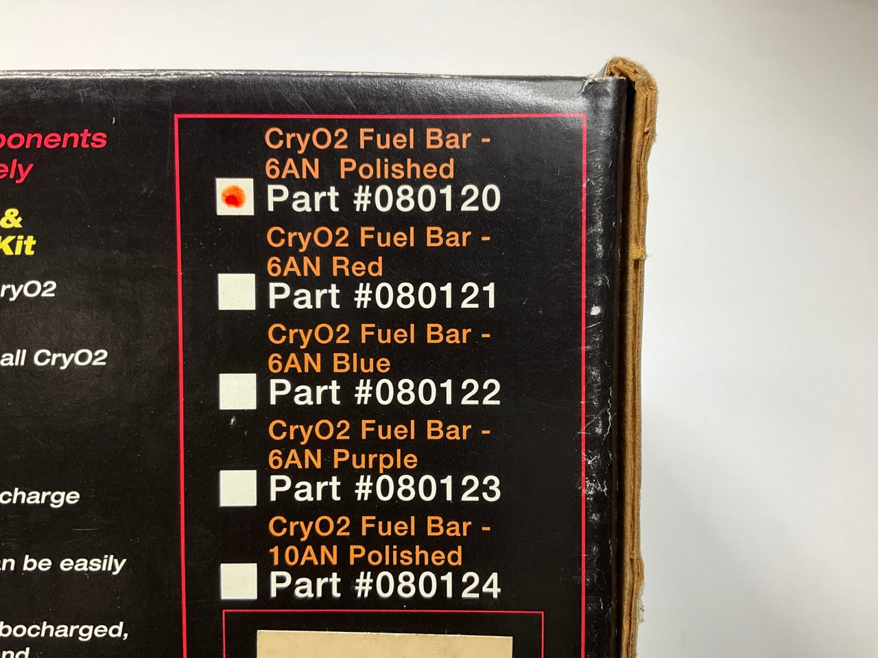 Design Engineering DEI 080120 CryO2 CO2 Cooling Fuel Bar, -6 AN