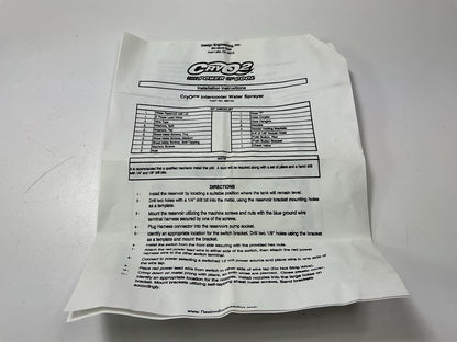 ACTUAL ITEM SHOWN DEI CryO2 Intercooler Water Sprayer Boost Temp. Cool-down Kit