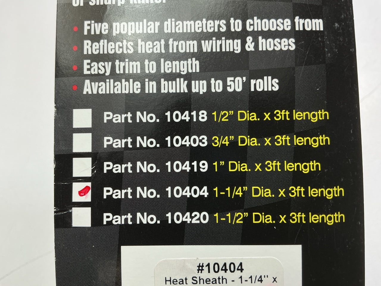 DEI 010404 Heat Sheath 1-1/4'' ID X 3 Feet Aluminized Heat Protector Sleeve