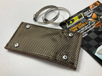 DEI 902453 Titanium Universal Heat Pipe Shield, 4''x8'', For Motorcycles