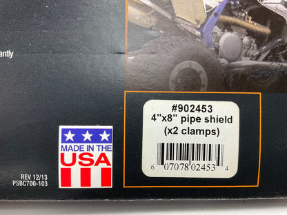 DEI 902453 Titanium Universal Heat Pipe Shield, 4''x8'', For Motorcycles