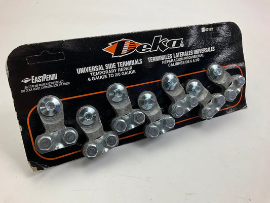(7) Deka 00192 Universal Side Mount Battery Terminals With Bolts,  6 - 2/0 GAUGE