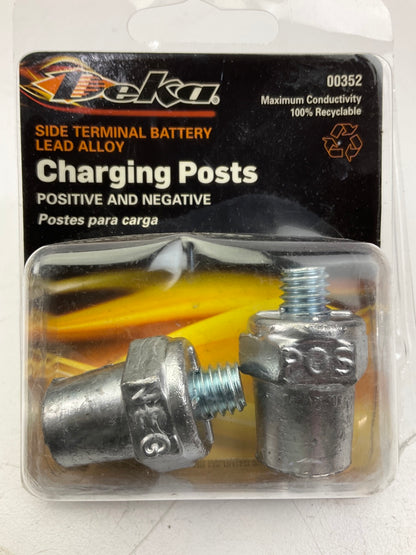 Deka 00352 Side Terminal Battery Charging Posts - Negative & Positive LEAD