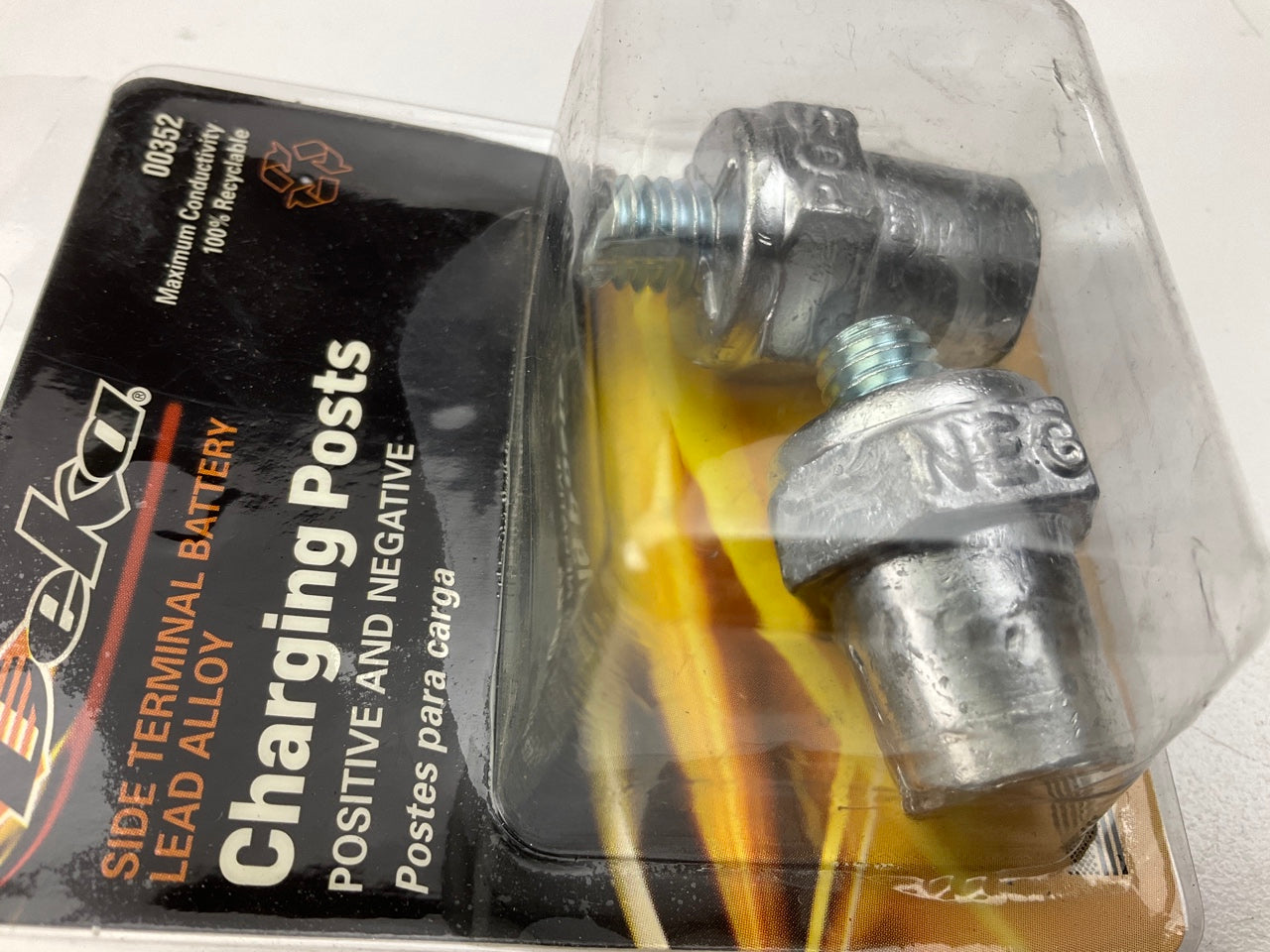 Deka 00352 Side Terminal Battery Charging Posts - Negative & Positive LEAD