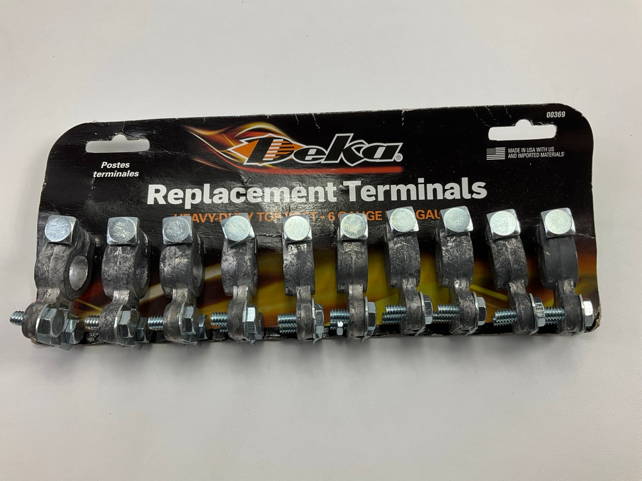 10 Heavy Deka Duty Top Post Battery Replacement Terminals, 6 To 1 Gauge Cable