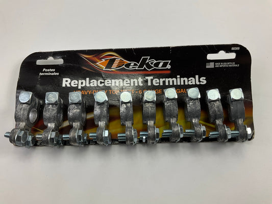 10 Heavy Deka Duty Top Post Battery Replacement Terminals, 6 To 1 Gauge Cable