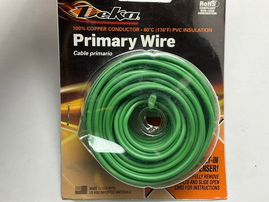 Deka 00391 Copper Green Primary Wire 18 GA - 40FT