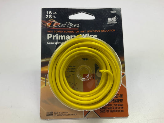 Deka 00398 Copper Yellow Wire Cable 16 Gauge - 28 Feet