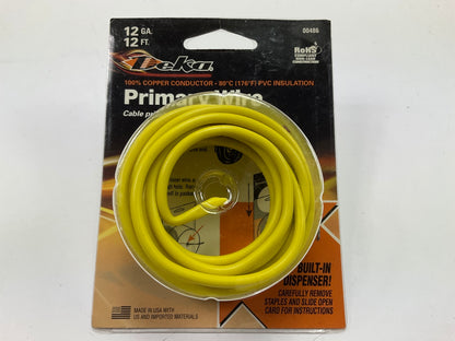 Deka 00486 Copper Yellow Primary Wire Cable 12FT 12GA