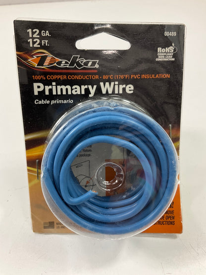 Deka 00489 12 Gauge Primary Wire Roll, Blue - 12 FEET