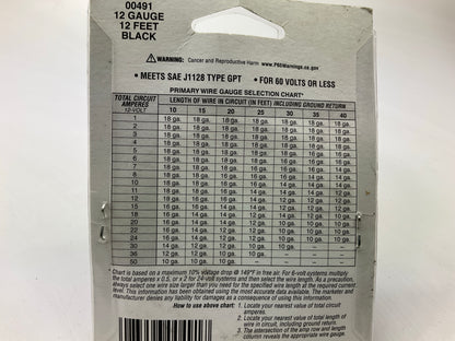 10 Rolls - Deka 00491 Automotive Primary Wire 12 Gauge, 12 Feet Each Roll