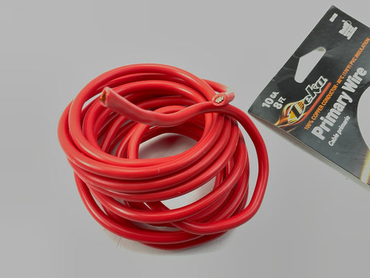 Deka 00498 Primary Red Wire 10 GA - 8FT