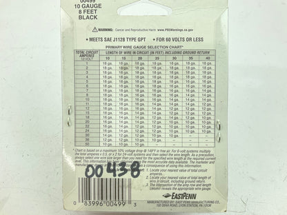 Deka 00499 Black 10 Gauge Primary Wire 8' Long