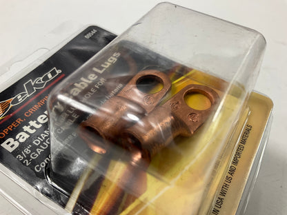 Deka 00544  3/8'' Hole Copper Battery Cable Lugs, 2 Gauge, (Pack Of 10)