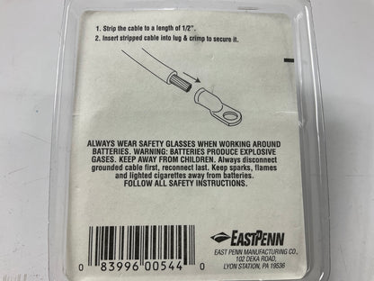 Deka 00544  3/8'' Hole Copper Battery Cable Lugs, 2 Gauge, (Pack Of 10)