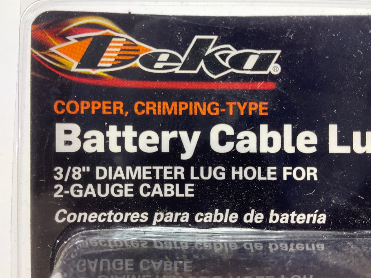 Deka 00544  3/8'' Hole Copper Battery Cable Lugs, 2 Gauge, (Pack Of 2)