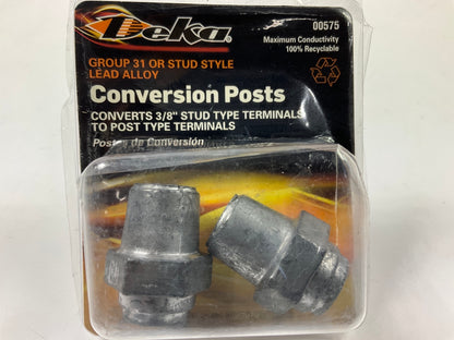Deka 00575 3/8'' Stud To Top Post Battery Conversion Terminal - 2 Pack