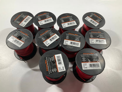(10 Rolls) Deka 02358 Primary Wire 100', 16 Gauge, Red  (1,000 Feet Total)
