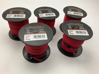 (5) Deka 02358 16 Gauge Red Primary Wire 100' Long