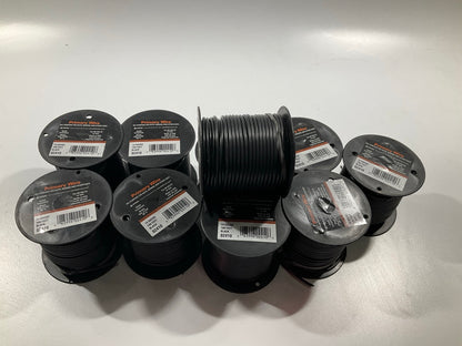 (10 Rolls) Deka 02410 Black 100 Feet Primary Auto Wire 14 Gauge, 1000' Total