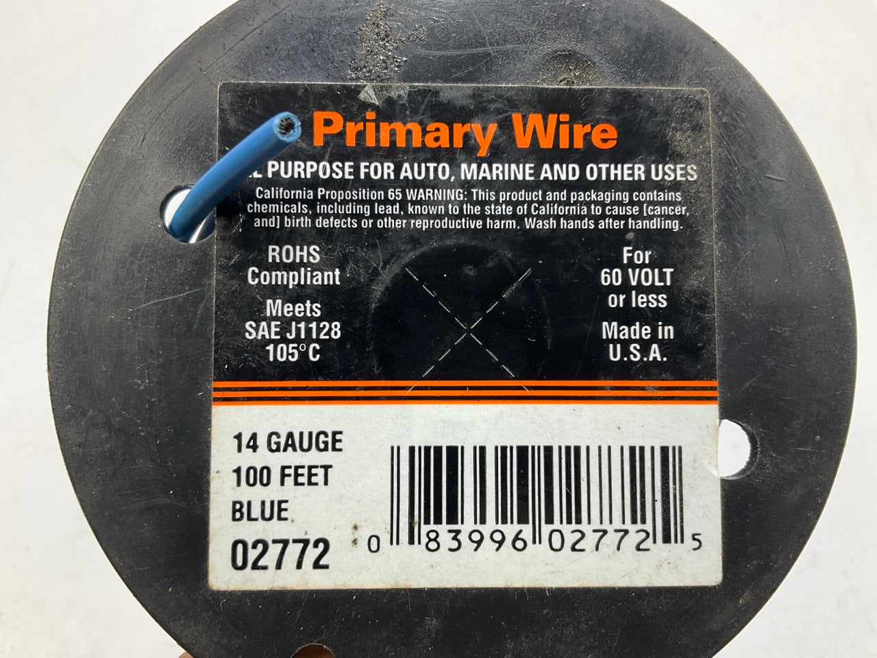Deka 02772 Wire (Power) 14 Gauge Stranded Blue, Primary Wire, 100 Foot.