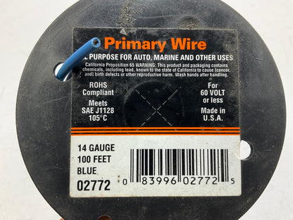 Deka 02772 Wire (Power) 14 Gauge Stranded Blue, Primary Wire, 100 Foot.
